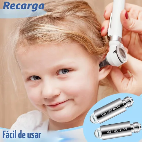 Vista 6 de Funtery 2 bombillas halógenas de repuesto compatibles con Welch Allyn, lámpara de 3.5 V tipo 03100-u para otoscopio