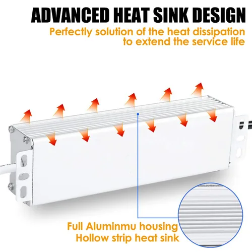 Vista 4 de Controlador LED regulable de 12 V, 50 W, transformador regulable Triac ELV/MLV compatible con interruptores de atenuación Lutron Leviton, fuente