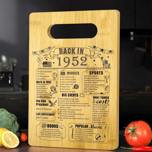 Vista 9 de Regalos de cumpleaños 90 para mujeres u hombres, tabla de cortar en 1935, decoraciones de cumpleaños de 90 años, regalos de cumpleaños