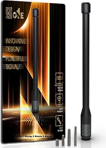 KEYO1E Antena de Fibra de Carbono Compatible con Mazda 2/3 / 5/6 | 7.9 Pulgadas de Antena de Goma Flexible para Camiones y Coches | Reemplazo