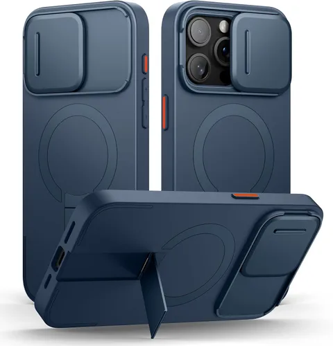 Vista 102 de SURITCH Funda para iPhone Air con cubierta de control de cámara, funda deslizante para cámara y soporte ajustable, compatible con MagSafe, a prueba