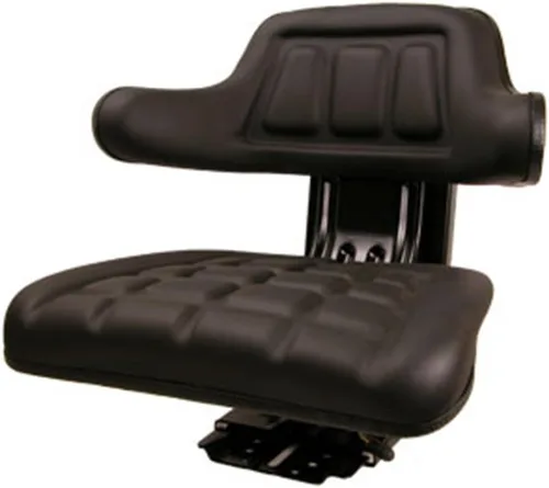 Nuevo asiento de tractor universal negro con base y pistas compatible con Ford New Holland Case-IH