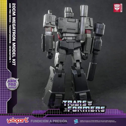Vista 6 de YOLOPARK Megatron Transformer Toy - Figura de acción Transformers G1 Megatron de 7.87 pulgadas con armamento mejorado, juguetes transformadores