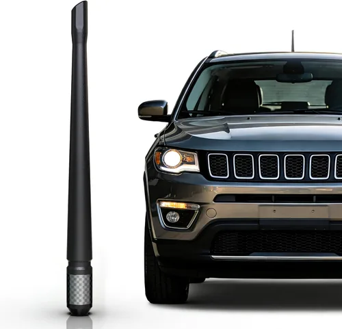 Vista 27 de TEKK Carbon Fiber Short Antenna Compatible with 2006 to 2026 Silverado 1500 / GMC Sierra 1500/7.9 Inches Premium Flexible Rubber/Designed for