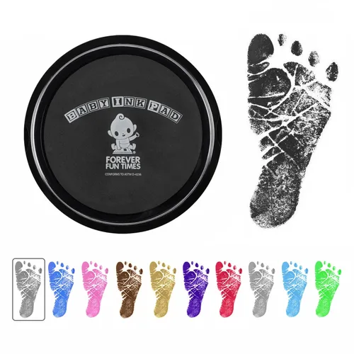 Forever Fun Times - Kit de manos y huellas para bebés | Obtén cientos de impresiones detalladas con una almohadilla de tinta segura para bebés,