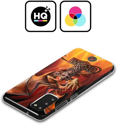 Vista 95 de Head Case Designs Officially Licensed Anne Stokes God's Hammer Guardian Dragons Gel Case [Military Grade Protection] Compatible with Samsung Galaxy