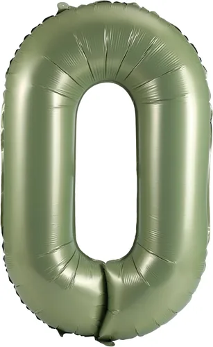 Vista 103 de YPSelected Globo de aluminio grande de 32 pulgadas con número de helio, cumpleaños, boda, fiesta, 0-9 (azul bebé, 0)