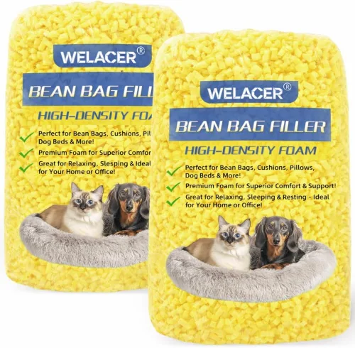 Vista 13 de Welacer Relleno de espuma viscoelástica triturada de 5 libras para relleno de puf, relleno para cojines, artes y manualidades, partículas de gel