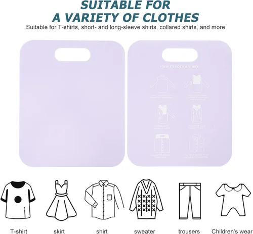 Vista 6 de VICASKY Tabla plegable para camisas, carpetas de ropa, carpetas de plástico para lavandería, herramientas auxiliares para el hogar, lavandería