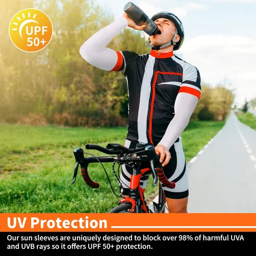 Vista 3 de R2Depot Arm Sleeves for Women Men Youth, Compression Sleeves Cooling UV Protection, Tattoo Cover Up Sleeves