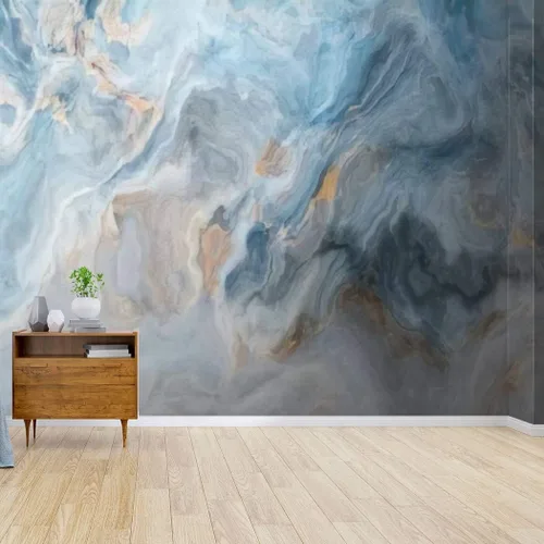 Vista 8 de Mural de pared 3D Ocean Beach, paisaje tropical, papel tapiz autoadhesivo extraíble para sala de estar, dormitorio, decoración de pared, 59 pulgadas