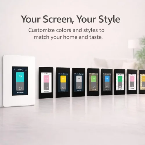 Vista 4 de LANBON Interruptor de luz inteligente L9 LCD: mira lo que controlas de un vistazo, pantalla activada por movimiento y luz automática inteligente