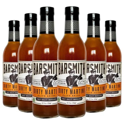 Barsmith Bar Essentials - Mezcla de Martini sucio, sin sabores ni colores artificiales, salmuera de oliva para auténticos Martinis sucios, mezclador