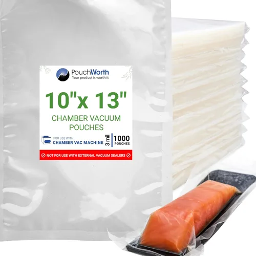 1,000 bolsas transparentes de 10 x 13 pulgadas, bolsas de cámara de vacío de 3 mil, ideales para almacenamiento de aspiradora de alimentos