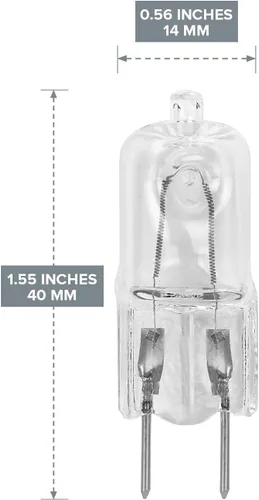 Vista 3 de Paquete de 10 bombillas halógenas G8 de 25 W 120 V tipo JCD de 25 vatios T4 G8 Puck lámpara de 120 voltios horno microondas estufa superior cocina