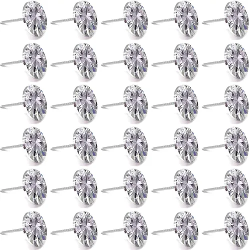 30 botones de cristal de diamantes de imitación para tapicería de cristal de diamante, tachuelas para sofá, cama, cabecero, botones de coser,