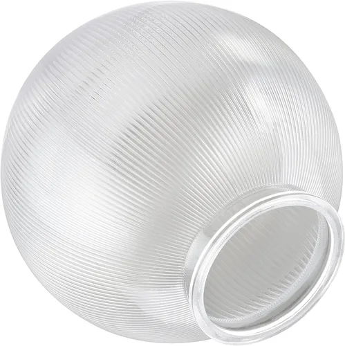 Vista 4 de Aspen Creative 28002-75-41, lámpara prismática de repuesto de acrílico transparente de 8 pulgadas con cuello de 3-7/8 pulgadas