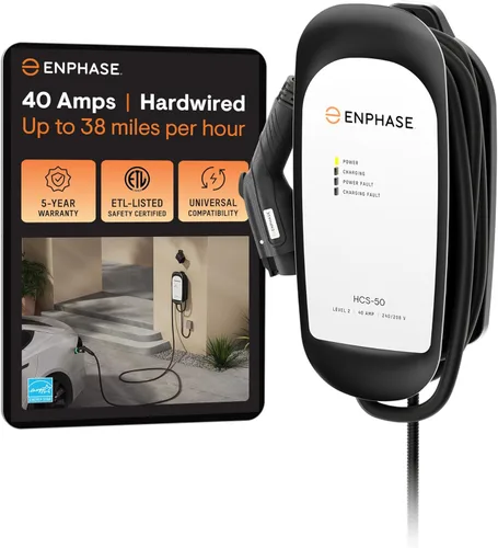 Vista 8 de ClipperCreek HCS-40P, 240V, 32A, Estación de carga de EV, con enchufe 14-50, cable de 25 pies, seguridad certificada, hecho en América