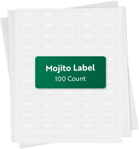 Vista 17 de Restaurantware Label Tek - Etiquetas autoadhesivas para botellas de jugo de 1.9 x 1 pulgada, 100 etiquetas autoadhesivas para botellas, resistentes
