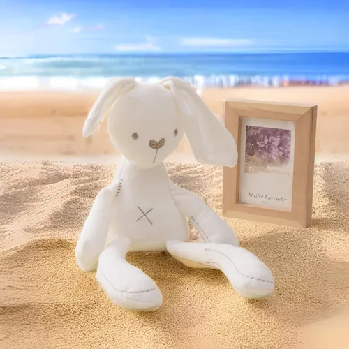 Vista 6 de Paquete de 2 juguetes de peluche de conejo, conejito de peluche de Pascua, peluche de conejo para dormir, relleno de algodón suave, regalos