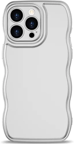Vista 29 de Anuck Funda para iPhone 11 Case Wave, diseño de marco ondulado para mujeres y niñas, linda funda de teléfono estética ondulada de color sólido, TPU