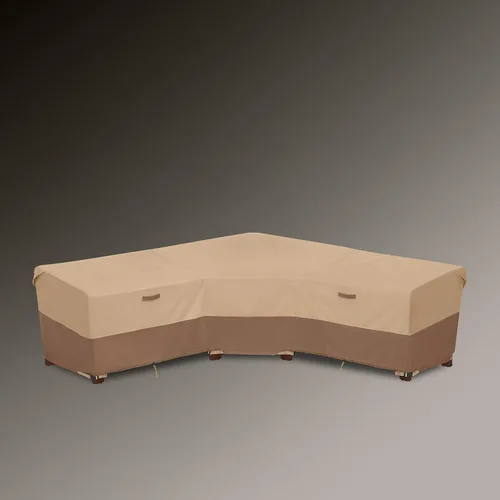 Classic Accessories Veranda's Best - Funda impermeable para patio seccional en forma de V, 100 x 33.5 x 31 pulgadas, fundas para muebles de patio