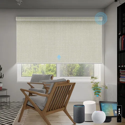 Vista 39 de SmartWings Persianas Motorizadas con Sombras para Ventana Control Remoto Funciona con Thread Apple Homekit Z-Wave Alexa 100% Blackout de Doble Cara