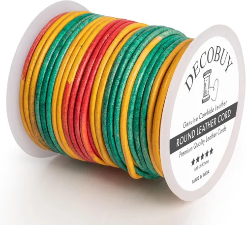 Vista 11 de Cordón de cuero para hacer joyas, cordón redondo de 1.5 mm, cuerda de 27 yardas para manualidades, cuerda para collar, trenzado - Negro