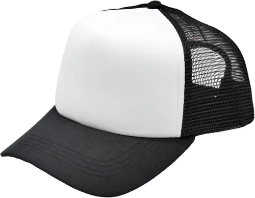 Vista 30 de DIY PupLid Trucker Hats (negro/blanco, XXS) - Sombrero de perro personalizable, lona en blanco para diseño personalizado, ajustable, protección