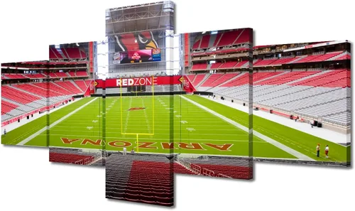 Vista 99 de TUMOVO T-MOBILE PARK - Arte de pared para sala de estar, lienzo de estadio de Seattle, 5 piezas, arte moderno de decoración de pared