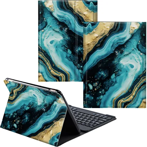 Vista 95 de Funda para Samsung Galaxy Tab S6 Lite 2022/2020 Teclado inalámbrico desmontable y cubierta de cuero PU Funda protectora para tableta para Samsung