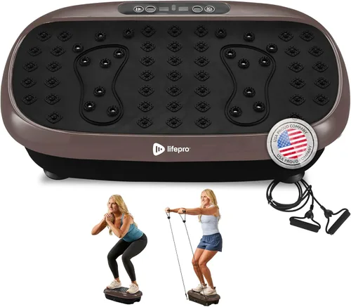 Vista 11 de Lifepro HexaPlate Lite Vibration Plate Exercise Machine with Magnetic Acupoints - Full Body Vibration Platform for Beginners and Recovery