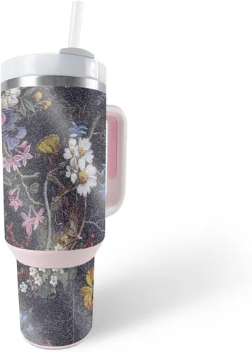 Vista 35 de MightySkins - Vaso con purpurina brillante compatible con Stanley The Quencher H2.0 FlowState de 40 onzas, mármol magma, acabado protector