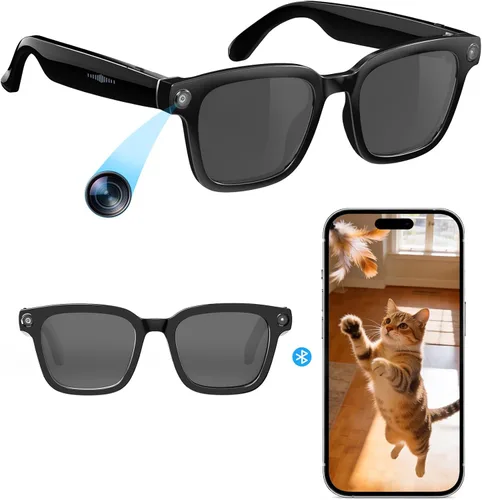 Vista 11 de Lentes inteligentes AI con cámara 4K, gafas de grabación de video con cámara, gafas de sol deportivas polarizadas con estabilización EIS