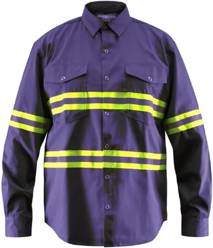 Vista 6 de Camisa de Seguridad de Alta Visibilidad Premium - Manga Larga