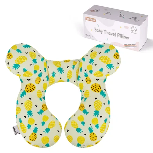 Vista 17 de KAKIBLIN Almohada para el cuello del bebé, almohada de apoyo mejorada para la cabeza y el cuello, almohada de cabeza de bebé para asiento