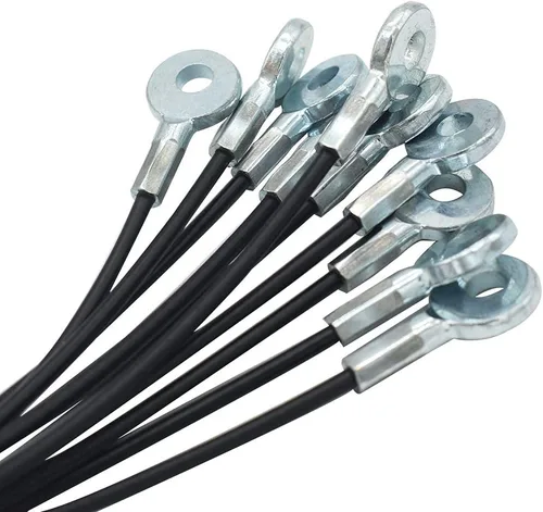 Vista 11 de Cable de acero galvanizado de diámetro de alambre de 1/8 pulgadas (3mm) terminado en ojales, cordón de cuerda corta, cerradura de cadena