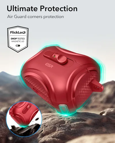 Vista 7 de ESR Funda para AirPods Pro 3 (2025), compatible con Airpods Pro de 3ª generación (cable USB-C), MagSafe sin esfuerzo, bloqueo a prueba de caídas