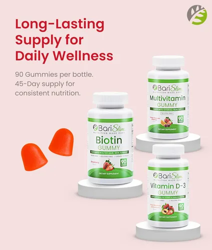 Vista 5 de BariSlim Gomitas multivitamínicas bariátricas – Vitamina gomosa especialmente formulada para pacientes después de una cirugía de pérdida