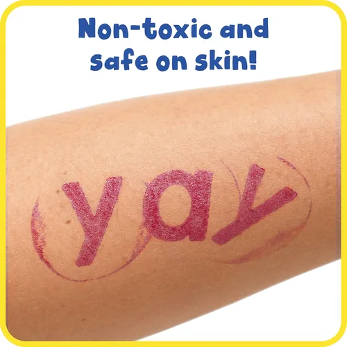 Vista 5 de READY 2 LEARN Bloc de sellos perfumados, cereza, rojo, no tóxico, resistente a la decoloración, suministros de arte divertidos para niños