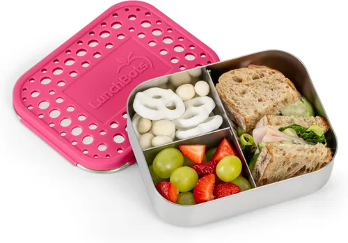 Vista 13 de LunchBots Medium Uno - Recipiente para sándwiches de acero inoxidable, diseño abierto para envolturas, ensaladas o comidas pequeñas, ecológico, apto
