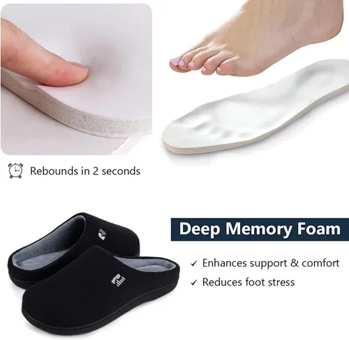 Vista 4 de RockDove - Pantuflas para mujer originales con espuma viscoelástica y dos tonos