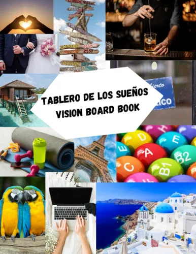 Tablero de los sueos Vision board book Vision Board Book - Más de 80 páginas imágenes y citas de Vision Board - Libro de Vision Board parar y crear