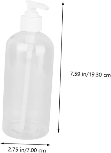 Vista 6 de Botella de almacenamiento cosmética vacía de 16.9 fl oz loción dispensador de champú botella de bomba de paja larga