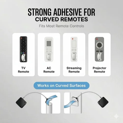 Vista 7 de I3C Correa retráctil para control remoto, rescate de control remoto, 6.6 pies / 2M de control remoto con candado de seguridad para TV y DVD, nunca