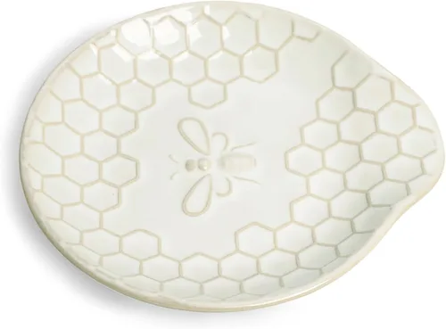 Vista 8 de Soporte de cuchara de cerámica, soporte de cuchara de 5.3 pulgadas estilo granja para encimera, accesorios de cocina, apto para lavavajillas, juego