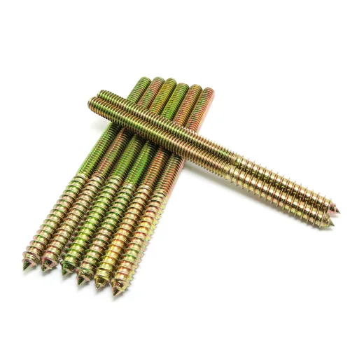 Pernos de suspensión de tornillo autorroscantes de 5/16 "-18 x 5 pernos de suspensión de doble cabeza para muebles y juntas de madera