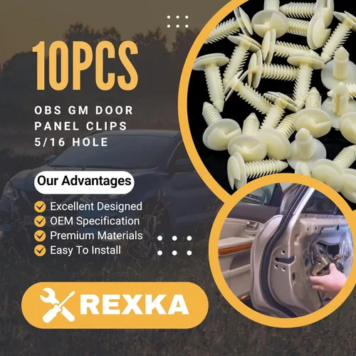 Vista 2 de Rexka 10 clips de retención para panel de moldura de puerta, compatibles con GM 363137 Chevrolet Blazer Silverado Truck GMC Yukon