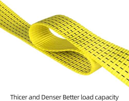 Vista 6 de Paquete de 2 correas de elevación de 10 x 2 pulgadas, correa de elevación resistente de 10 pies, correas de seguridad de recuperación para salvador