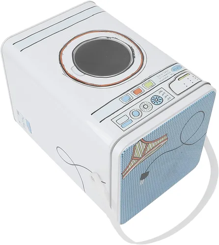 Vista 8 de Caja de metal para polvo de lavandería, moderna lata de almacenamiento de detergente de lavado de gran capacidad, recipiente de metal